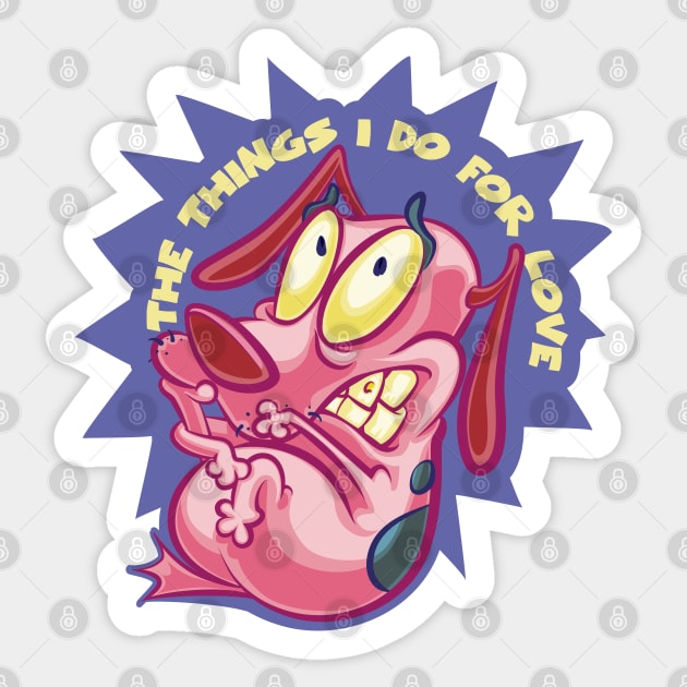 Courage Sticker by majanation